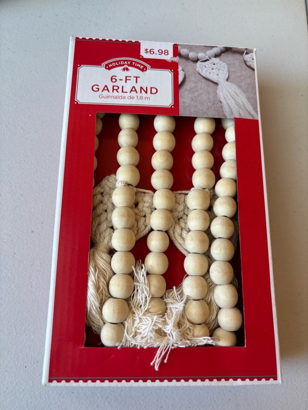 Holiday Time Red 6-Ft Garland Box